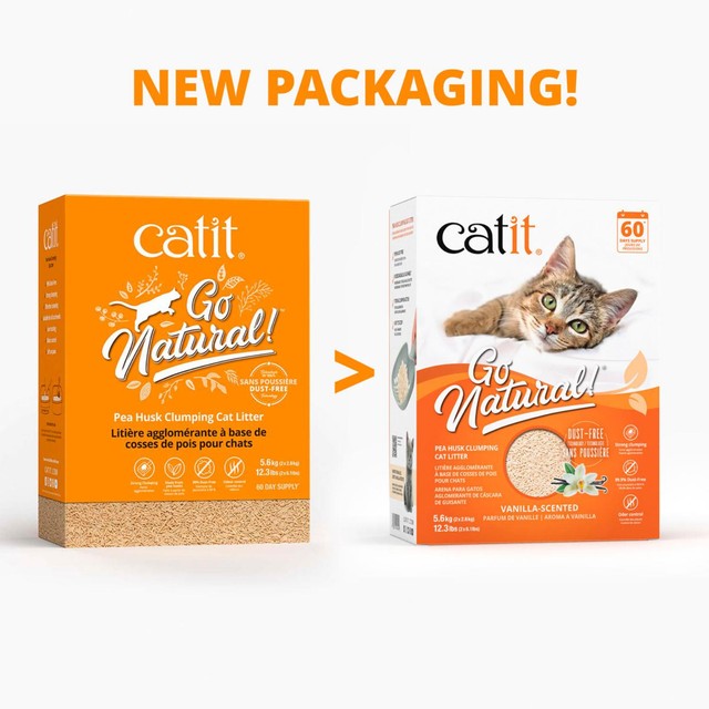Catit Go Natural Pea Husk Litter Vanilla 5.6kg - British product