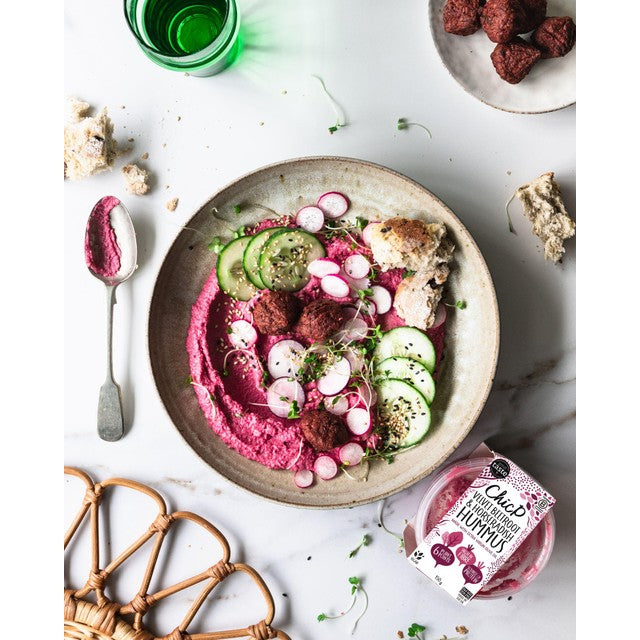 ChicP beetroot and horseradish hummus 150g - British product