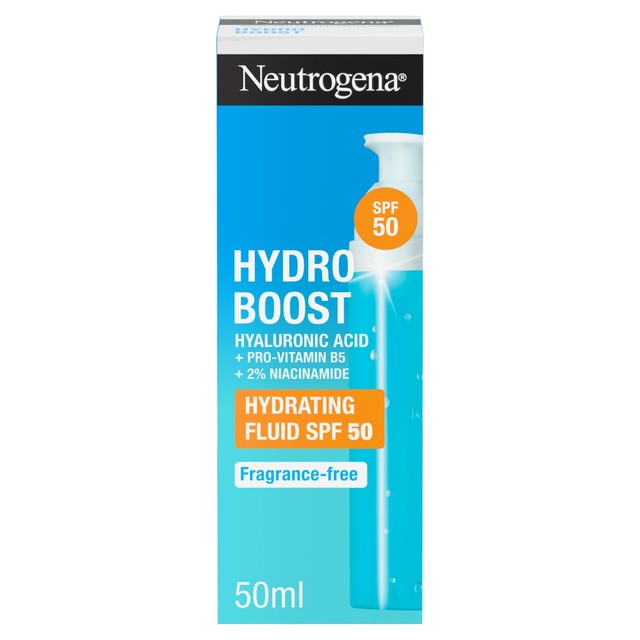 Neutrogena Hydro Boost Hydrating Fluid SPF50 50ml, imported from the UK