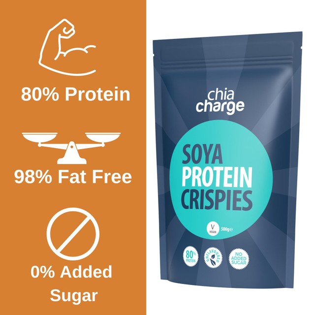 The Chia Charge soya protein crispies 500g - British product