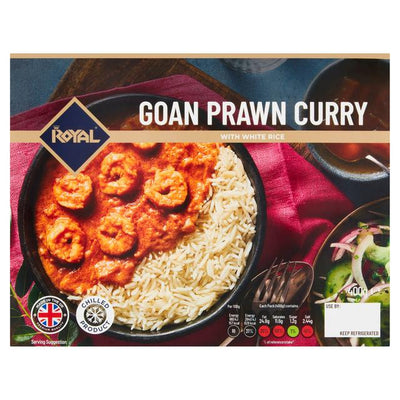 Sainsburys Royal Goan كاري الروبيان مع الأرز الأبيض 400 جرام - اشترِ عبر الإنترنت من McGrocer