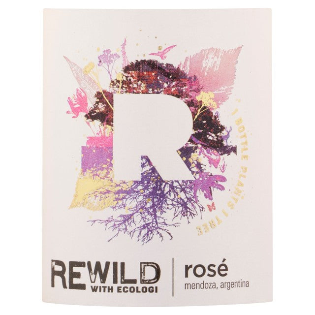 Rewild Malbec rosé wine 75cl, imported from the UK