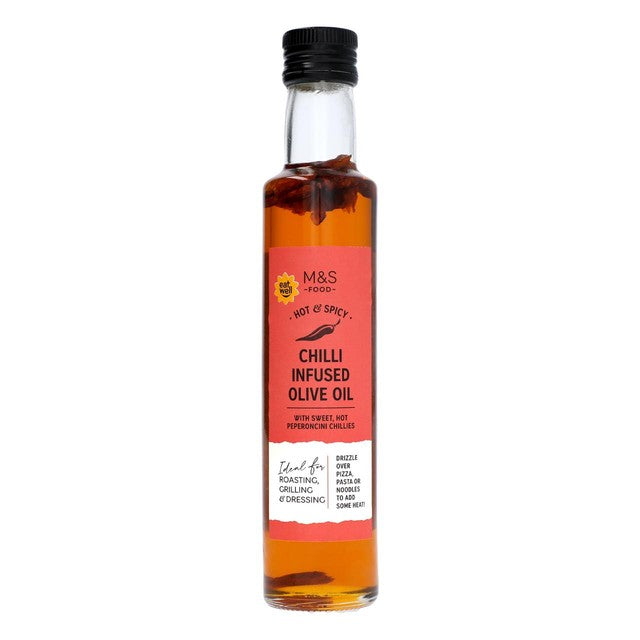 M&S chilli infused olive oil 250ml, imported from the UK