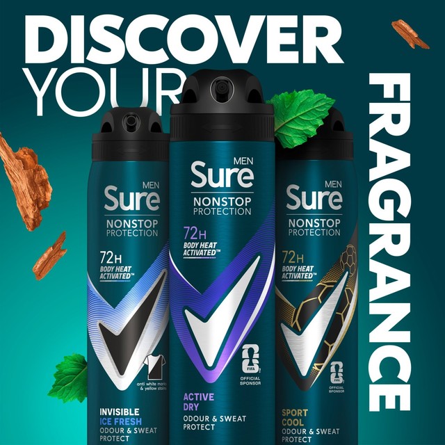 Sure Men Anti-Perspirant Spray Nonstop Protection 150ml (British brand)