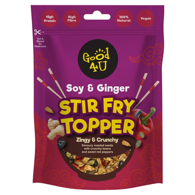 Good4U soy and ginger stir fry topper crunchy seed mix UK version