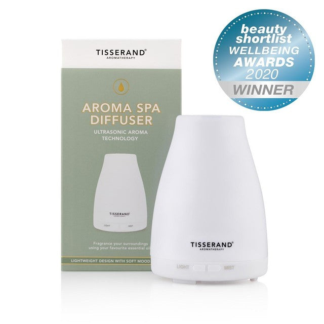 Tisserand Aroma Spa Ultrasonic Diffuser with mood lighting (British brand)