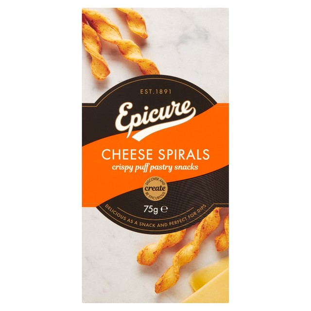 Epicure cheese spirals 75g - British product