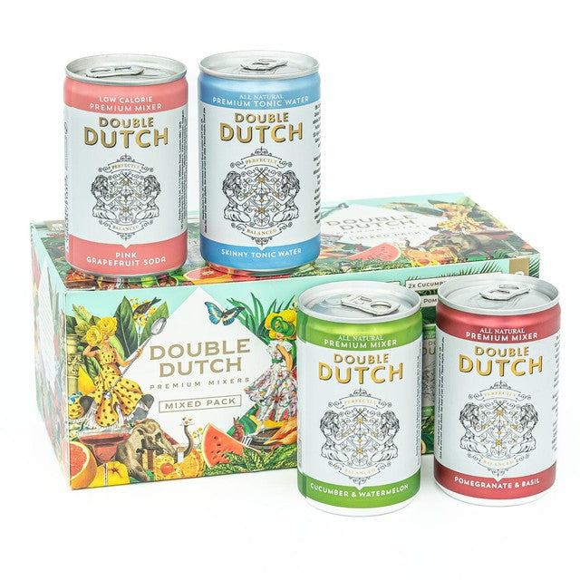 Double Dutch Discovery Pack soda and tonic water variety pack 8x150ml - British product