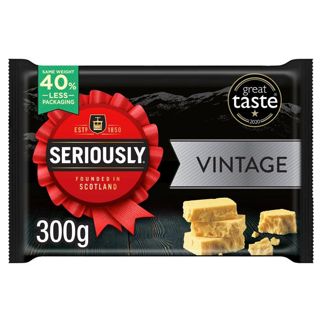 Seriously Strong Vintage Cheddar Cheese 300g (British brand)