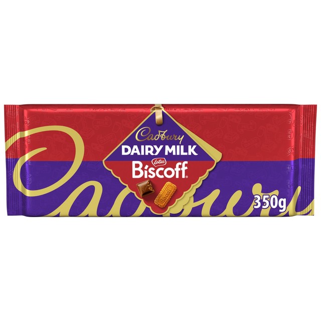 Cadbury Dairy Milk Biscoff chocolate bar 350g - British product