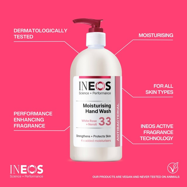 INEOS hand wash White Rose & Neroli 500ml, UK version
