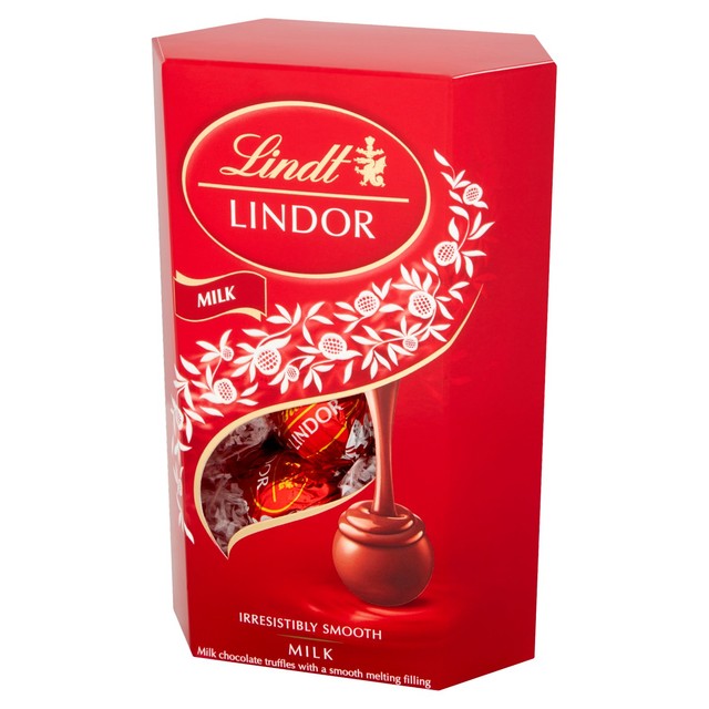 Lindt Lindor milk chocolate truffles box 200g, UK version