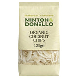 Minton & Donello organic coconut chips 125g, imported from the UK