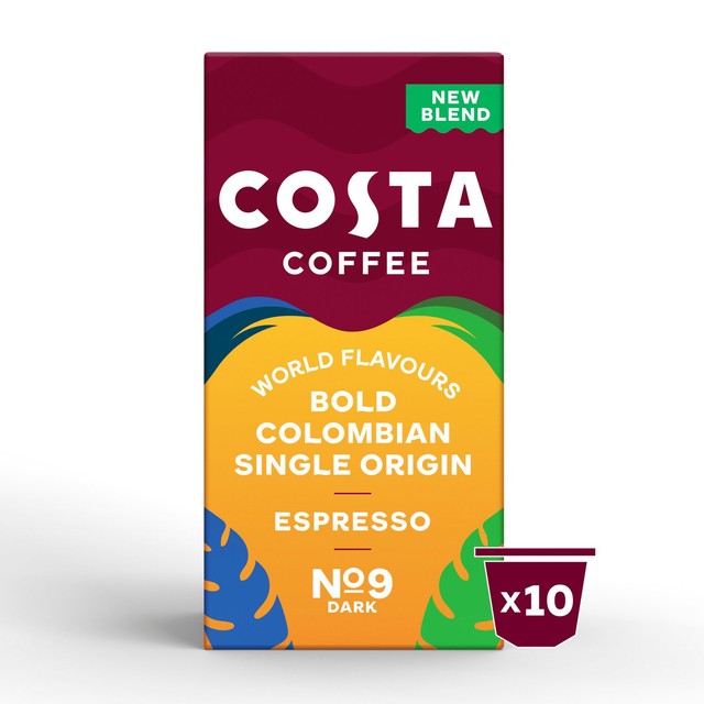 Costa Colombia Roast coffee pods 10 per pack - British product