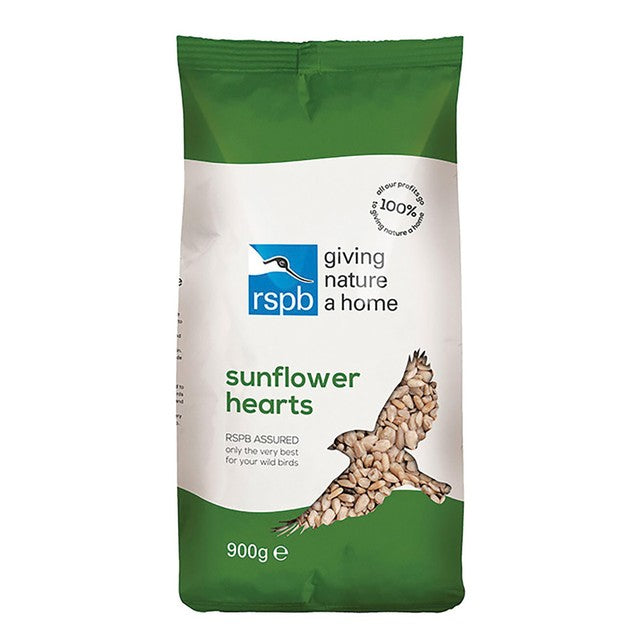 RSPB Sunflower Hearts Garden Bird 900g, imported from the UK