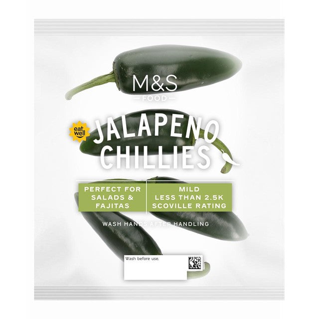 M&S mild jalapeno chillies 65g - British product