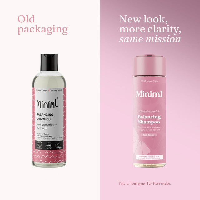 Miniml balancing shampoo uplifting pink grapefruit, UK version