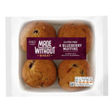 M&S blueberry muffins 4 pack, imported from the UK