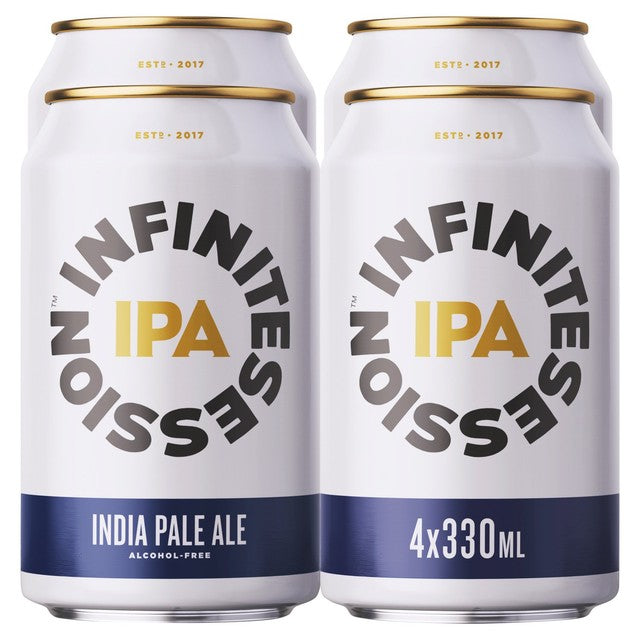 Infinite Session IPA alcohol-free beer 4 x 330ml cans, UK version