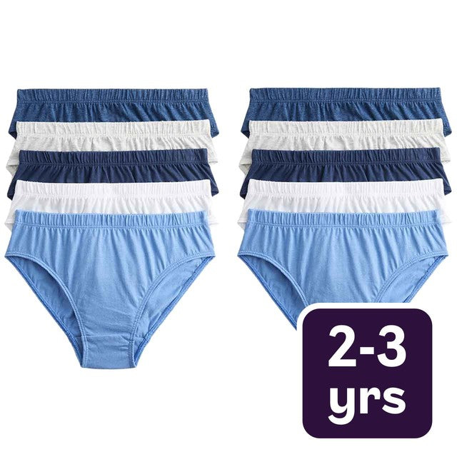 M&S blue nautical briefs for toddlers aged 2-3 years, imported from the UK