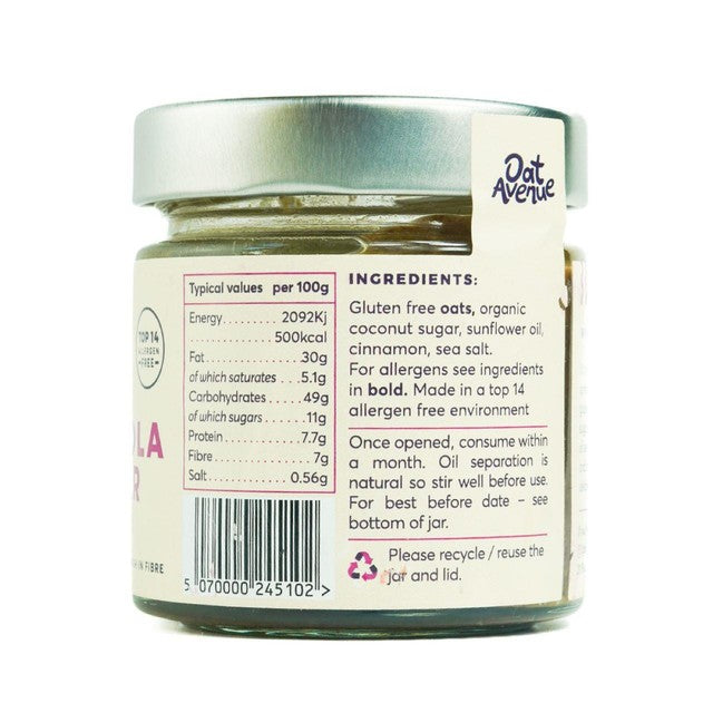 Oat Avenue original flavour granola butter 180g, imported from the UK