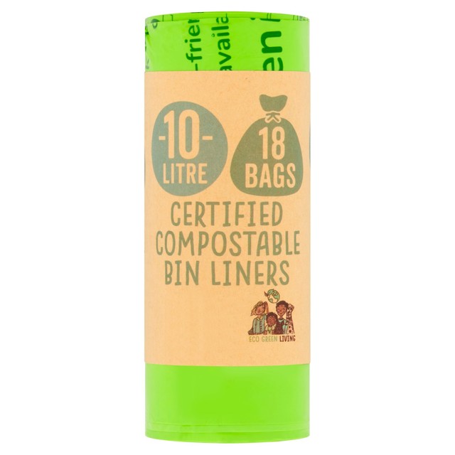 Eco Green Living compostable caddy bags 10L - British product