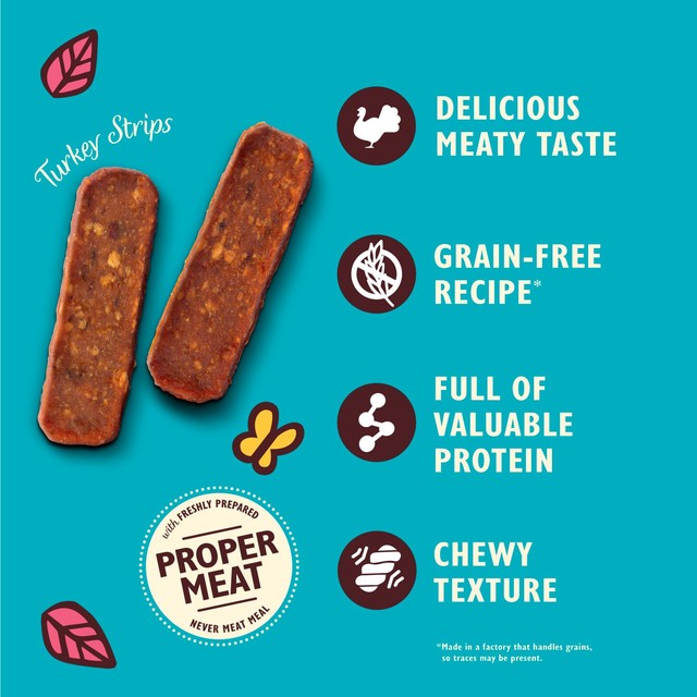Lily's Kitchen duck and pear strips dog treats (British brand)