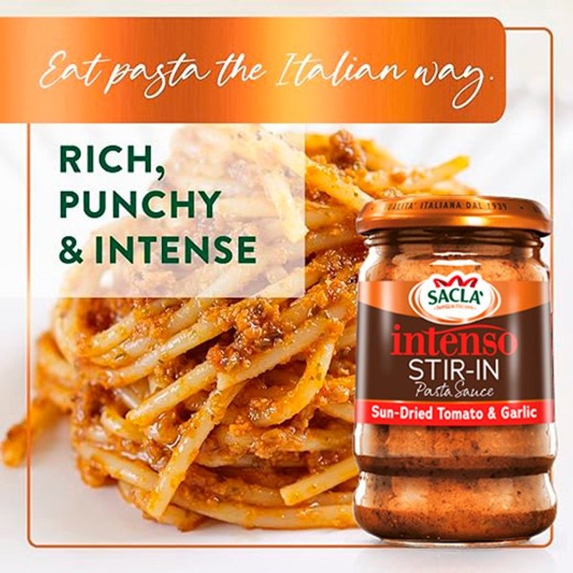 Sacla Tomato & Garlic Pasta Sauce 190g jar (British brand)