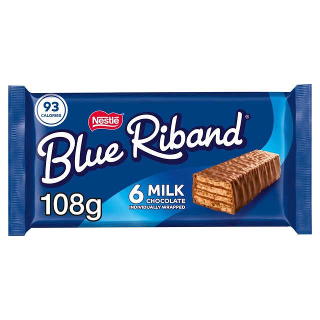 Blue Riband milk chocolate biscuit bars multipack 6 x 18g - British product