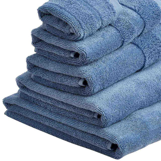 M&S Turkish cotton bath towel in denim, imported from the UK