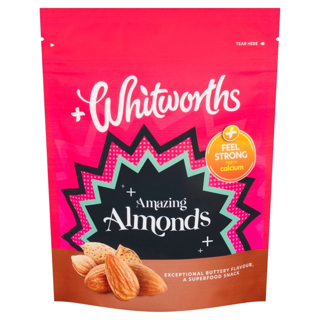 Whitworths whole almonds in a resealable pouch, UK version