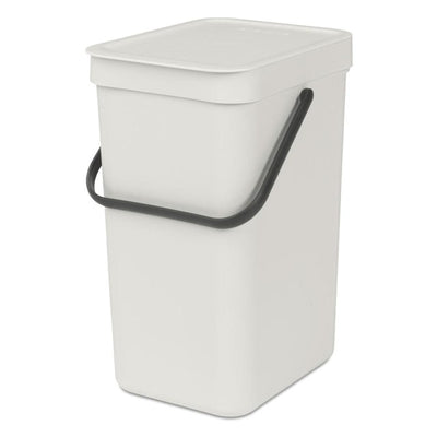 Poubelle de recyclage Brabantia Sort & Go gris clair, 12 L