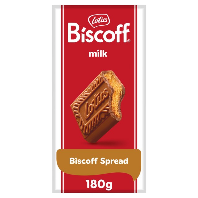 Lotus Biscoff milk chocolate bar with Biscoff spread 180g, imported from the UK