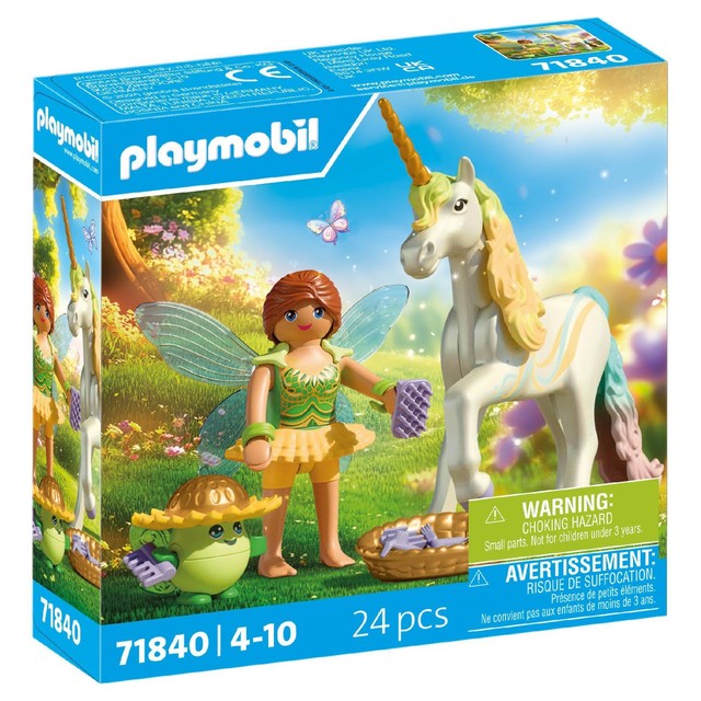 Playmobil Magical Unicorns Rainbow Flower playset, imported from the UK