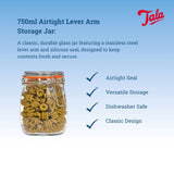 Tala 750ml airtight lever arm storage jar (British brand)