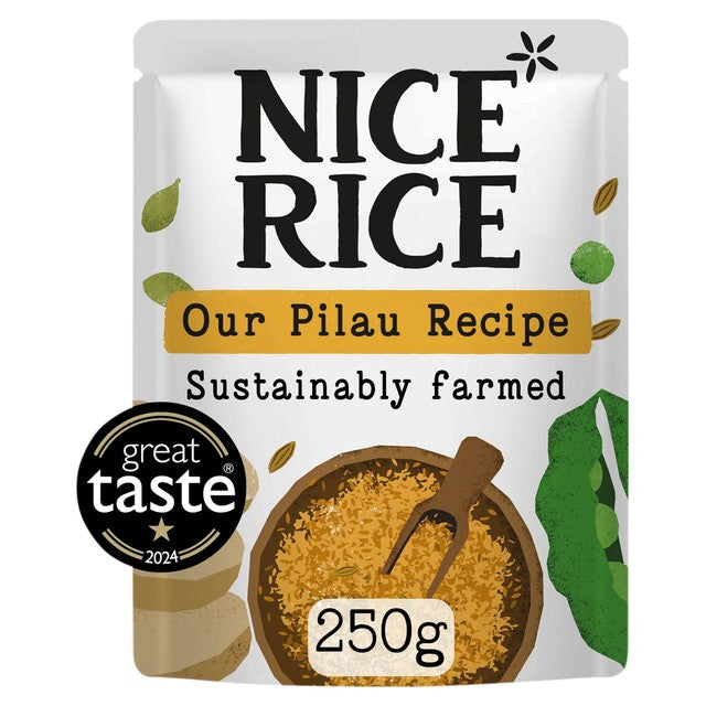 Nice Rice Pilau Basmati microwave rice 250g, imported from the UK