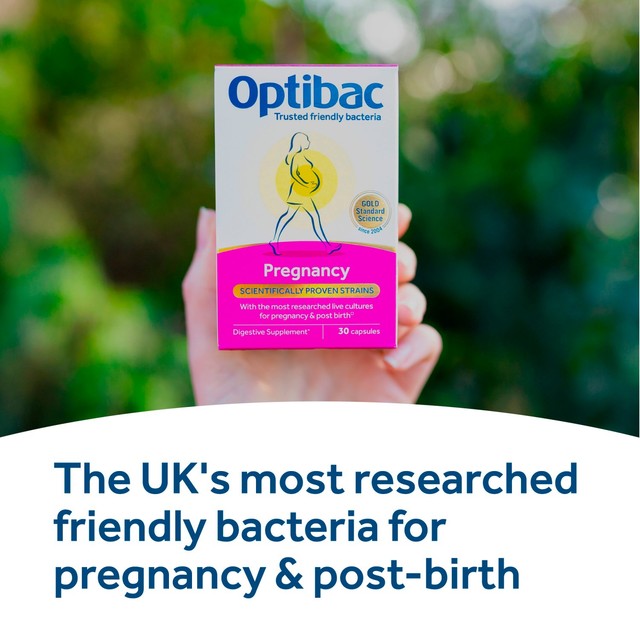 Optibac Probiotics Pregnancy prenatal probiotic supplement 30 capsules, imported from the UK