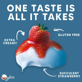 Oykos gresk yoghurt med jordbær 4x110g, importert fra Storbritannia