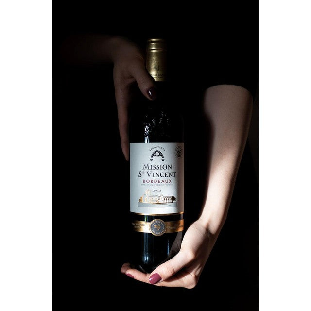 Saint Vincent Bordeaux Rouge red wine 75cl, imported from the UK