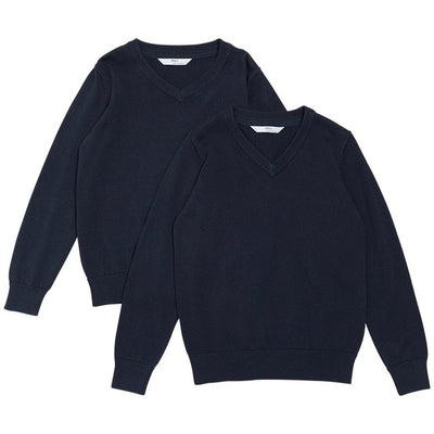 Pull enfant unisexe en coton M&S Lot de 2 Marine 12-13 ans