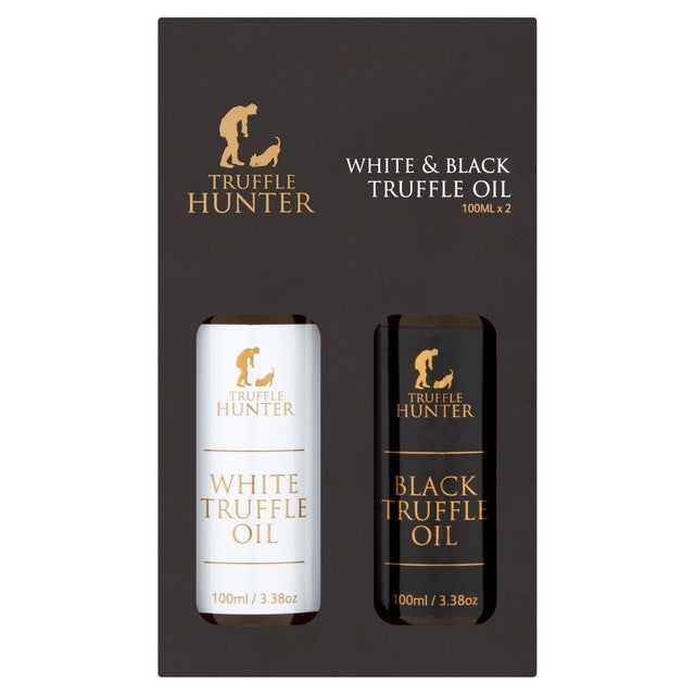 TruffleHunter black and white truffle oil selection 2 x 100ml (British brand)