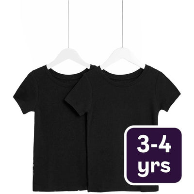 M&S M&S Heatgen Thermal Tops 3-4 Years Black Kids Thermal Tops 2-Pack- Buy online at McGrocer