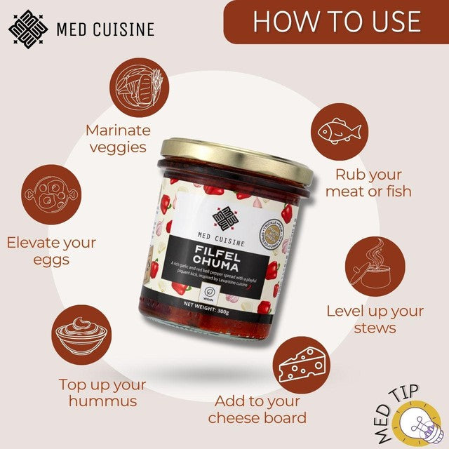 Med Cuisine Filfel Chuma spread 300g, imported from the UK