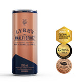 Lyre's Alcohol Free Amalfi Spritz non-alcoholic sparkling drink 4 x 250ml, UK version