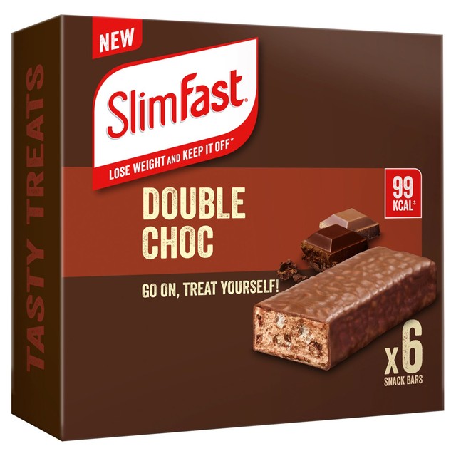 Slim Fast Core Double Choc Snack Bar 6 x 25g (British brand)
