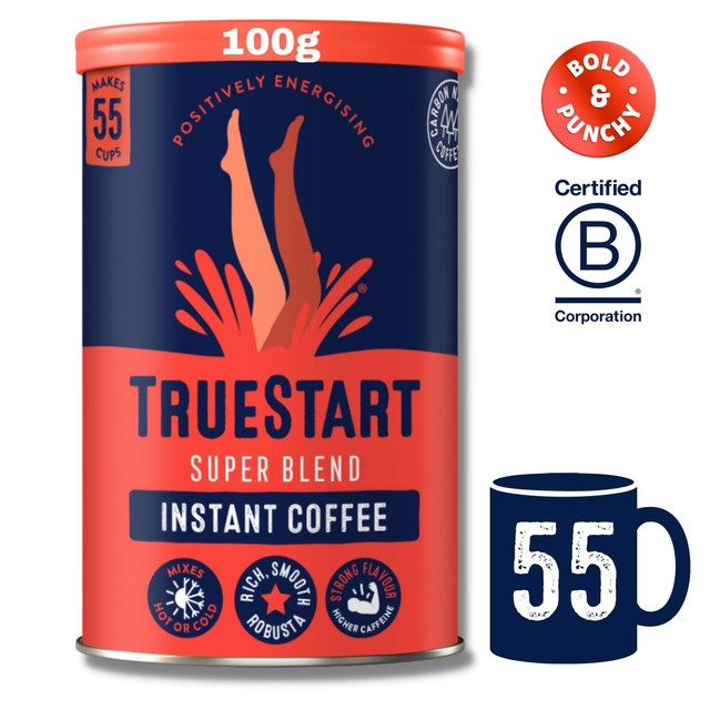 TrueStart Coffee Super Blend instant coffee 100g (British brand)