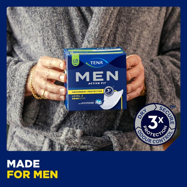 TENA Men Level 2 Incontinence Absorbent Protectors 10 Pack (British brand)