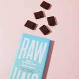 Raw Halo salted almond truffle chocolate bar 90g, imported from the UK