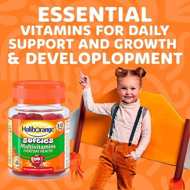 Haliborange kids multivitamin strawberry gummies 60 softies, UK version