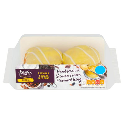 Sainsburys Zitrone Sultaninen gezuckerte Brötchen Geschmack des Unterschieds x2